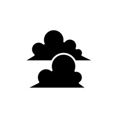 Cloud icon in glyph style