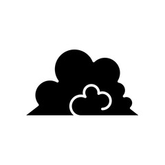 Cloud icon in glyph style