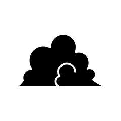 Cloud icon in glyph style