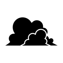 Cloud icon in glyph style