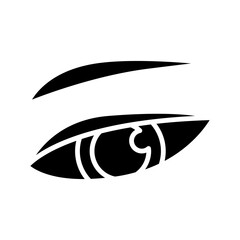 Eye icon in glyph style