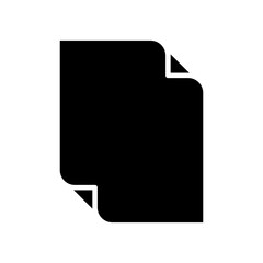 Paper icon in glyph style