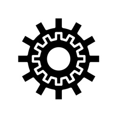 Gear, Cog icon in glyph style