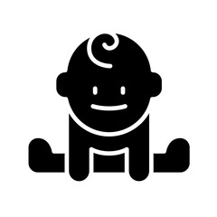 Baby icon in glyph style