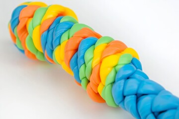 Colorful Braided Toy Rope for Pets with Soft Durable Material