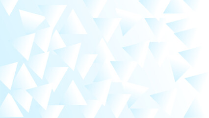 Fototapeta premium Gradient light blue clean background with triangular geometric ornament. Vector illustration. Suitable for wallpapers, presentations, web, etc.