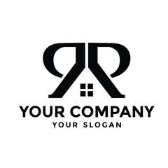 Initial R or RR for Real Estate Logo focused on Excellent Customer Service and Philanthropy