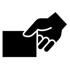 Greeting card icon in glyph style