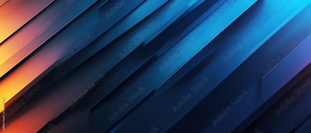 Poster abstract background design featuring blue and orange colors with a smooth gradient pattern and textu