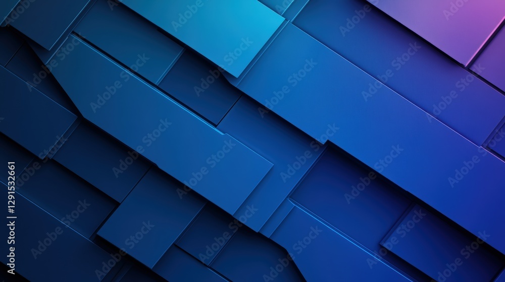 Poster blue and purple abstract background with smooth gradients and shapes for design projects and present