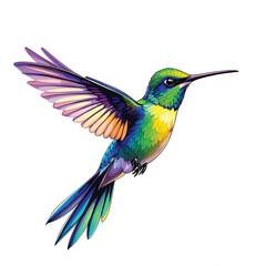 hummingbird on a white background