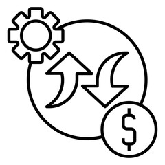 market forces  vector icon