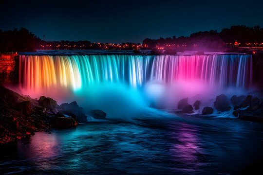niagara falls at night