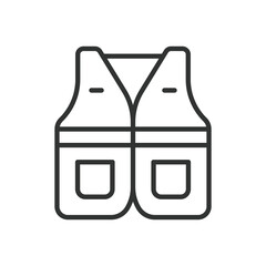 Safety clothes, icon in line design. Safety clothes, protective clothing, workwear, safety gear, industrial clothing, high-visibility clothing, PPE on white background vector. Safety clothes editable 