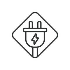 Electricity, icon in line design. Electricity, power, energy, electric, voltage, current, circuit on white background vector. Electricity editable stroke icon