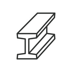 Beam, icon in line design. Beam, building beam, structural beam, wooden beam, steel beam, beam structure, construction on white background vector. Beam editable stroke icon