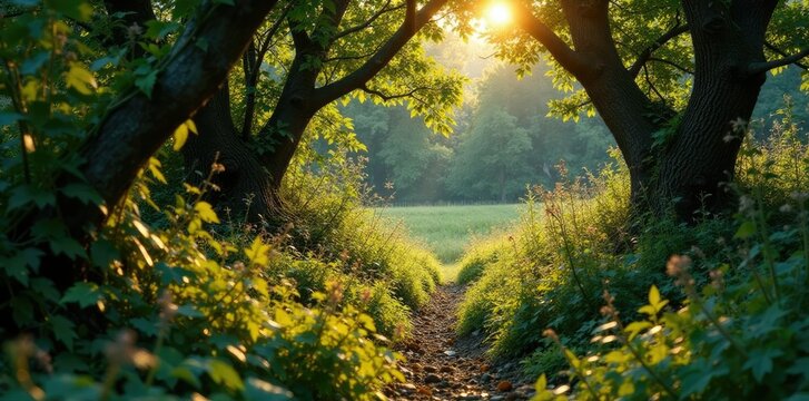 Dense thicket of brambles and blackthorn bushes, Hampshire, shrubs