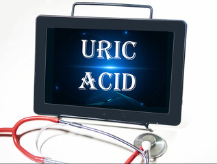 uric acid on a tablet