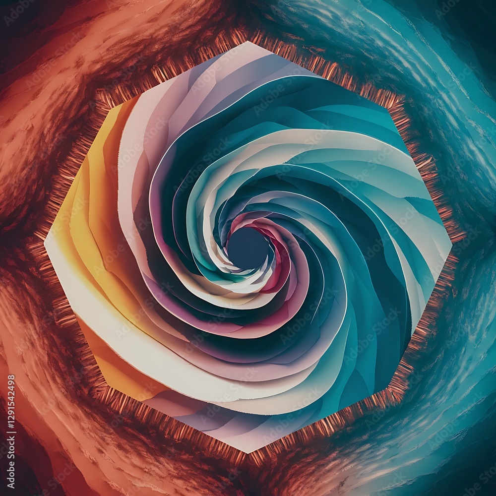 Poster abstract hexagon background with an interesting blend of colors
