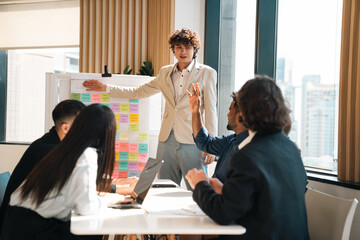 business of insurance client feedback service concept, businessman are work on marketing management...