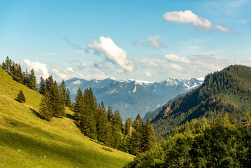 Fototapeta premium Summer alpine scenery in the Bavarian Alps, Germany