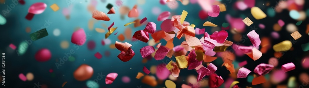 Aufkleber colorful abstract design featuring vibrant shapes and patterns on a textured background