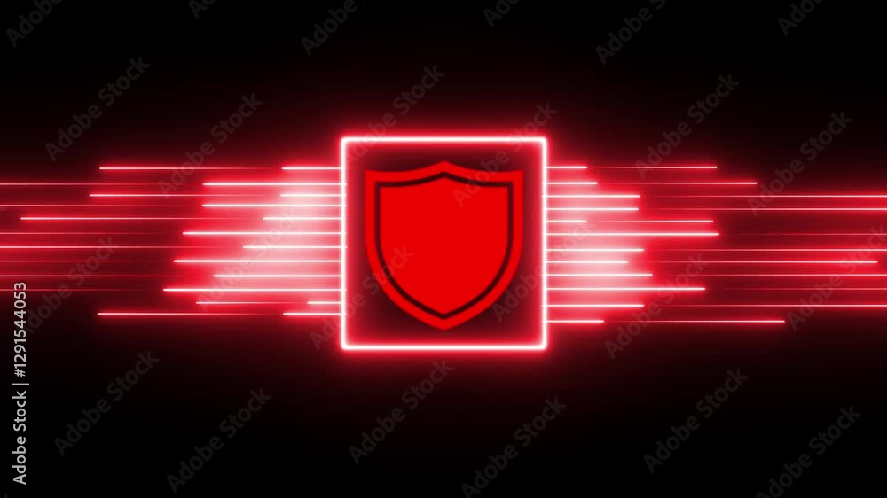 Poster cyber security shield digital protection and data security