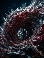 Ethereal Fossil: Crystalline Alien Entity in Deep Space