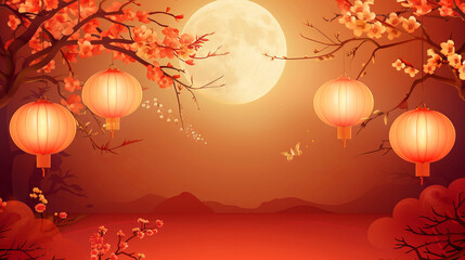 a background for a poster for Mid-Autumn Festival
