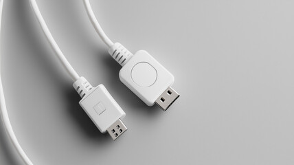 Conceptual Shot of an Ethernet Cable with a Switch Button
