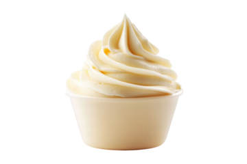 cream isolated on transparent or white background, png