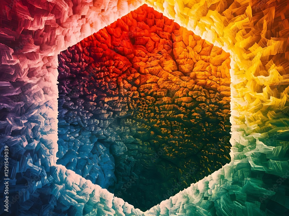 Poster abstract hexagon background with an interesting blend of colors