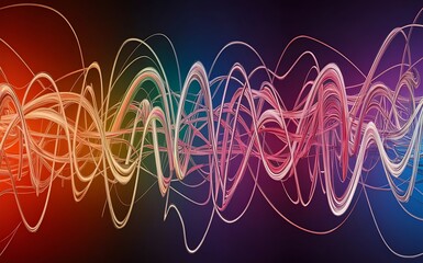 Abstract design with multi colored lines