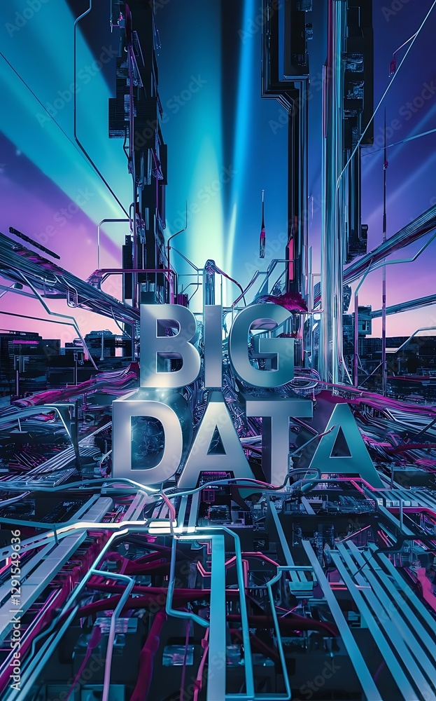 Poster technology abstract futuristic science background for internet business big data concept