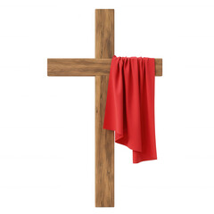 cross with cloth around holy week transparent background