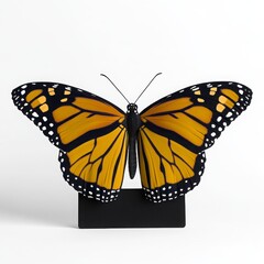Obraz premium Vibrant Monarch Butterfly with Distinctive Black and Orange Wings