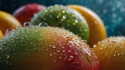 Dew-Kissed Mangos in a Refreshing Display