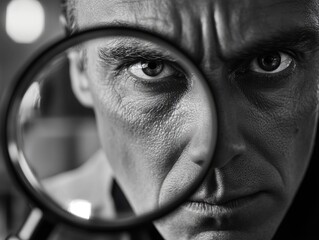 Analytical Man Looking