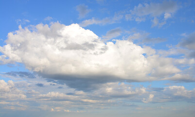 Peaceful Blue Sky with Clouds in sunny day