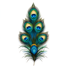 Obraz premium Vibrant peacock feather design with intricate patterns and colors