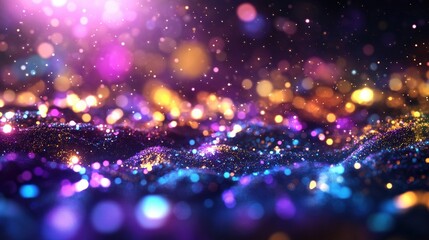 Colorful bokeh lights background with blurred effects for creative photo and design projects
