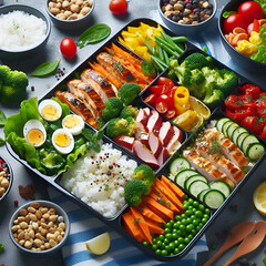 grilled salmon with vegetables