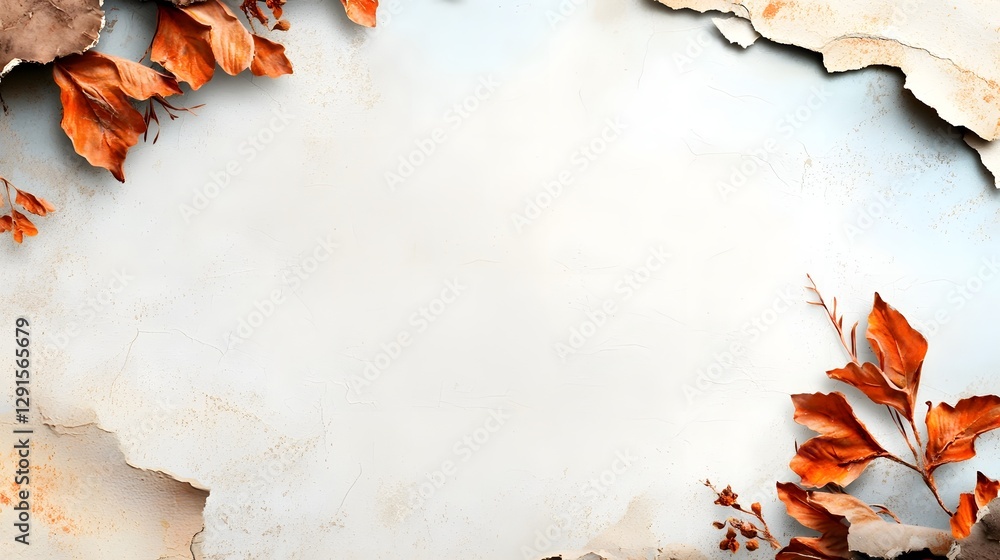 Poster faded and distressed ornate victorian style wallpaper texture with an aged and weathered floral dama