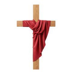 cross with cloth around holy week transparent background