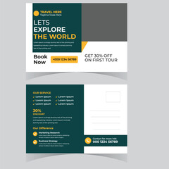 Travel holiday vacation postcard design template Vacation Postcard Design Template Company Postcard