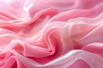 Obraz premium Delicate layers of soft pink fabric creating a serene and elegant texture.