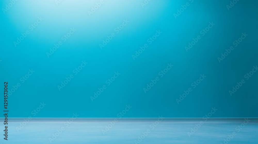 Poster bright turquoise background with smooth gradient creating an inviting atmosphere for design or photo