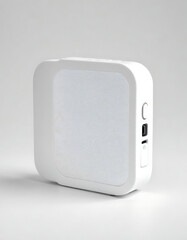 Portable white noise machine for work focus on a white background.