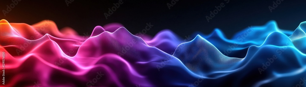 Poster abstract background featuring colorful waves and fluid shapes in a dynamic composition