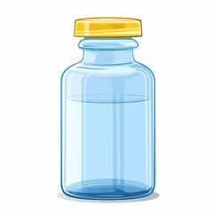 Plastic jar on white 